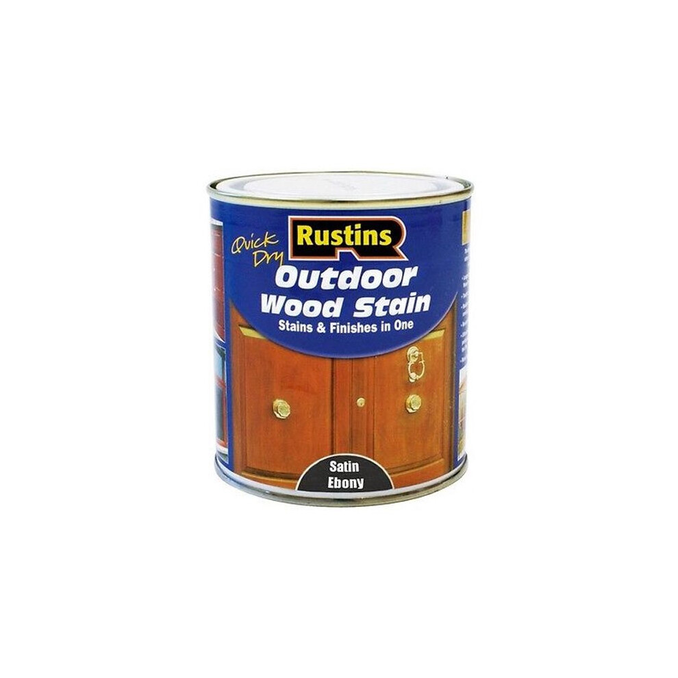 Rustisn ESEB1000 1L Satin Outdoor Wood Stain - Ebony