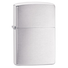 Zippo Classic Brushed Chrome Windproof Lighter - USA Made, Flip Top, Silver