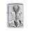 Zippo Zippo Lighter Kneeling Girl Emblem Brushed Chrome Windproof Flame Refillable 1