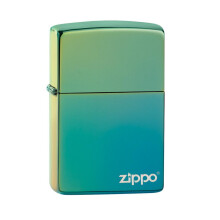 Zippo Lighter Classic High Polish Teal Zippo Logo Windproof Refillable Fuel