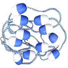 Swimming Pool Safety Divider Rope Float Ball Lane Line Hooks Waterways Accessory 6m