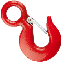 (1, 1000kg) Eye Hook with Safety Catch Heavy Duty Steel Hook
