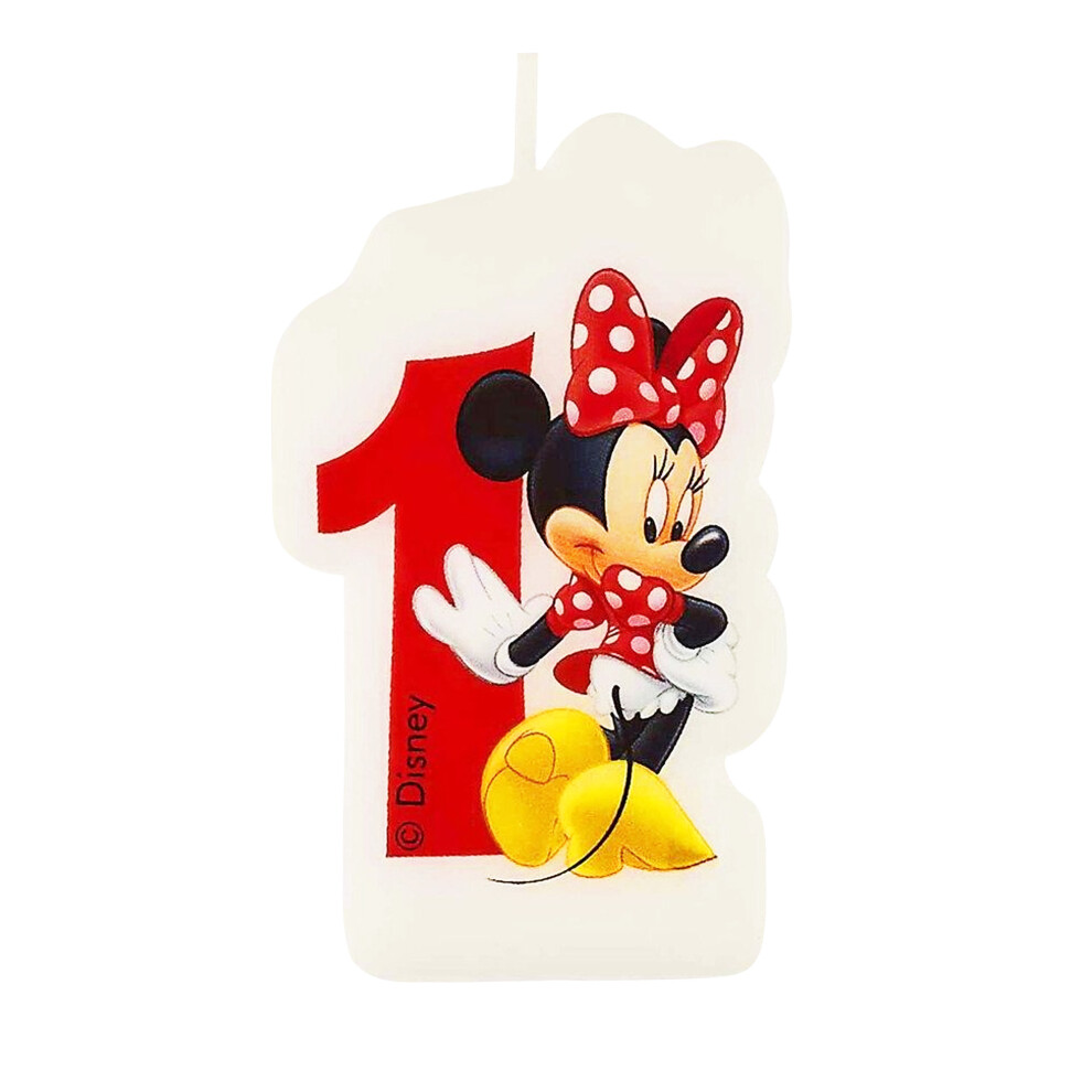 Disney Cafe Minnie Mouse 1st Birthday Candle