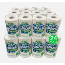 (24 Rolls) Strong Jumbo Kitchen Roll Splash 3ply Eco Friendly