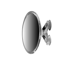 Miroir ? ventouse de 6 pouces - Miroir de maquillage grossissant 5X avec super aspiration ? 3 points, aspiration pivotante, rotative et verrouillable