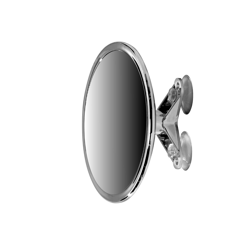 6" Suction Mount Mirror - 5X Magnifying Vanity Makeup Mirror With 3-Point Super Suction, Pivoting, Rotating And Locking Suction