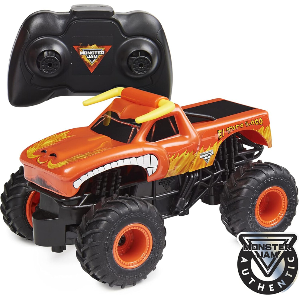 Monster Jam, Official El Toro Loco Remote Control Monster Truck, 1:24 Scale, 2.4 GHz, for Ages 4 and up