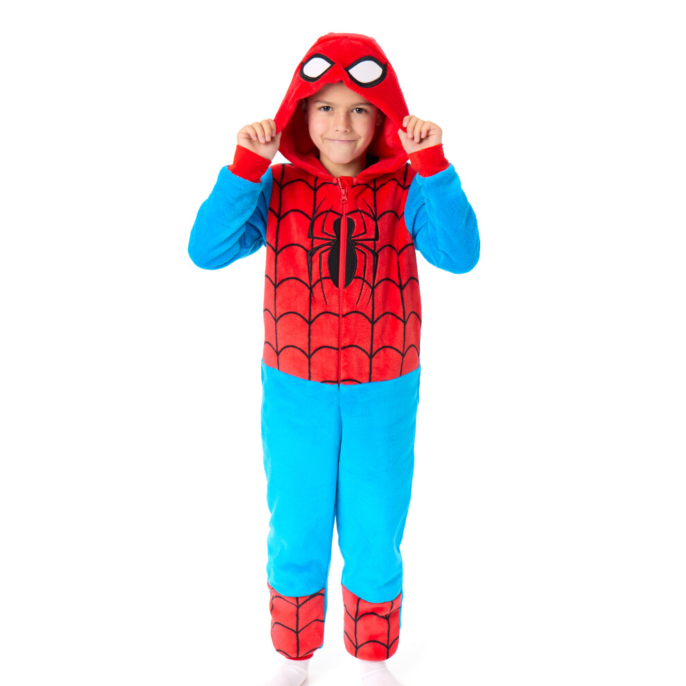 (7-8 Years) Marvel Onesie (Unisex Kids Blue)