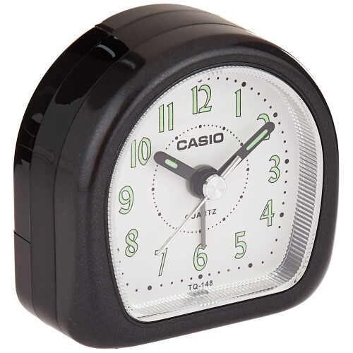 Casio Casio TQ-148-1D Reisewecker mit Neo Display, Schwarz