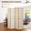 Homcom HOMCOM Indoor Room Partition, 4 Panel Folding Room Divider, 160 x 170cm 3