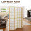 Homcom HOMCOM Indoor Room Partition, 4 Panel Folding Room Divider, 160 x 170cm 5