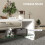 Homcom HOMCOM High Gloss Storage Coffee Table, Centre Table for Living Room, White 4