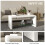 Homcom HOMCOM High Gloss Storage Coffee Table, Centre Table for Living Room, White 5