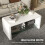 Homcom HOMCOM High Gloss Storage Coffee Table, Centre Table for Living Room, White 3