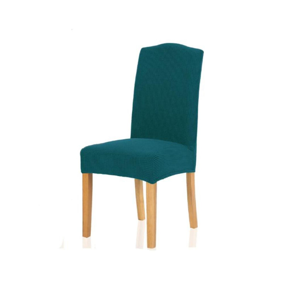 (dark cyan) Jacquard Chair Cover Spandex Stretch Slipcovers Chair Chair Covers For Kitchen Dining Room Kitchen Wedding Banquet