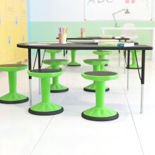 Flash Furniture Carter Sgabello per apprendimento attivo ad altezza regolabile per aule Sgabello oscillante senza schienale con rotazione a 360 g