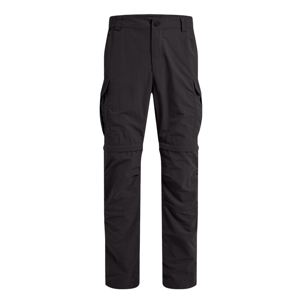 (36L, Black Pepper) Craghoppers Mens NosiLife III Convertible Cargo Trousers