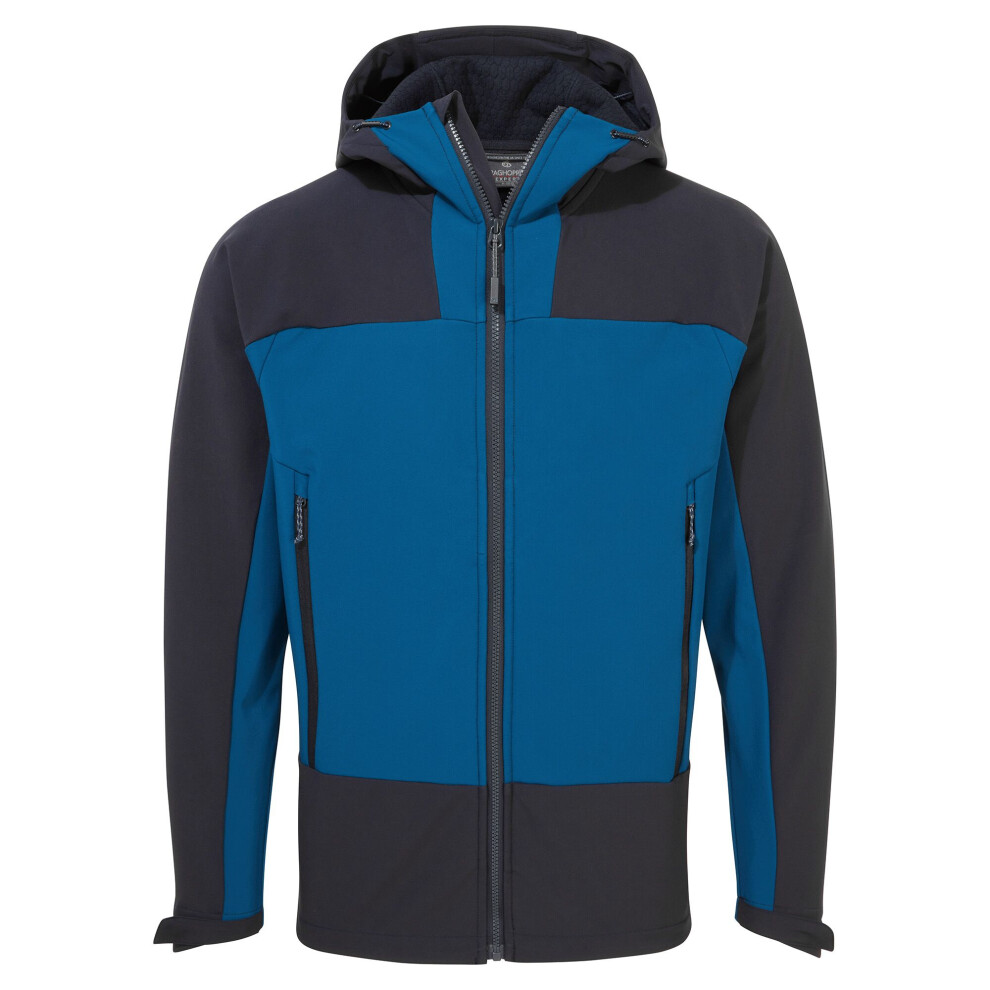 Men's Craghoppers Mens Expert Active Contrast Hooded Soft Shell Jacket - Poseidon Blue Dark Navy - Size: 44/Regular