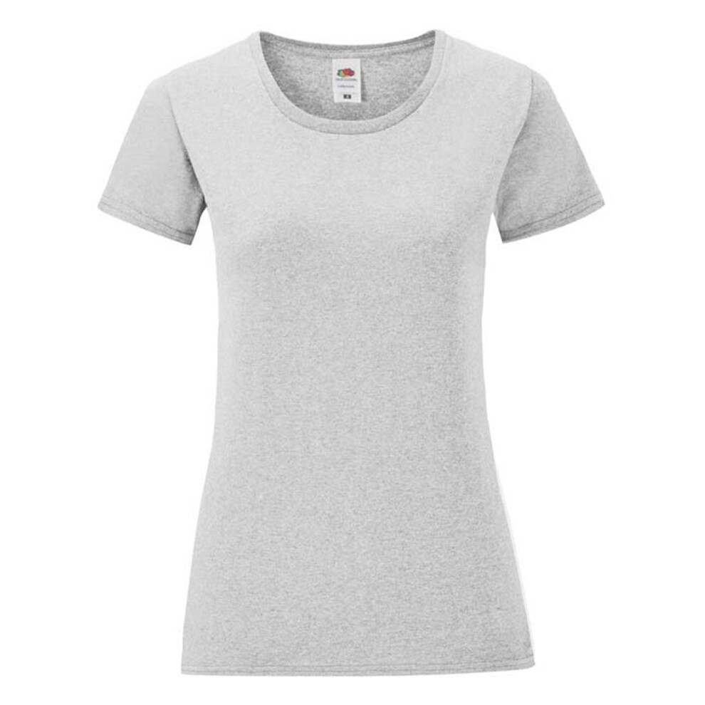 (S, Heather Grey) Fruit of the Loom Womens/Ladies Iconic 150 T-Shirt