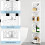 Corner Shelf Unit 4 Tier Freestanding Storage Unit Bathroom Shelves Bookcase Display Corner Rack 3