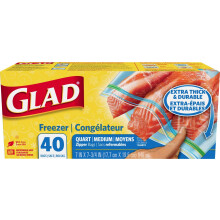 Glad Frysförvaring Zipper Quart, 40 Pack