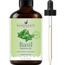 Handcraft Blends Basil Eterisk Olja - 4 Fl Oz - 100% Ren och Naturlig - Premium Kvalitet med Glasdropper