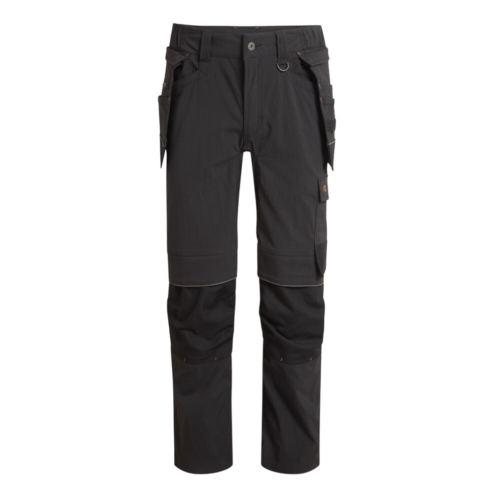 (32R, Carbon Grey/Black) Craghoppers Mens Sheffield Holster Stretch Work Trousers