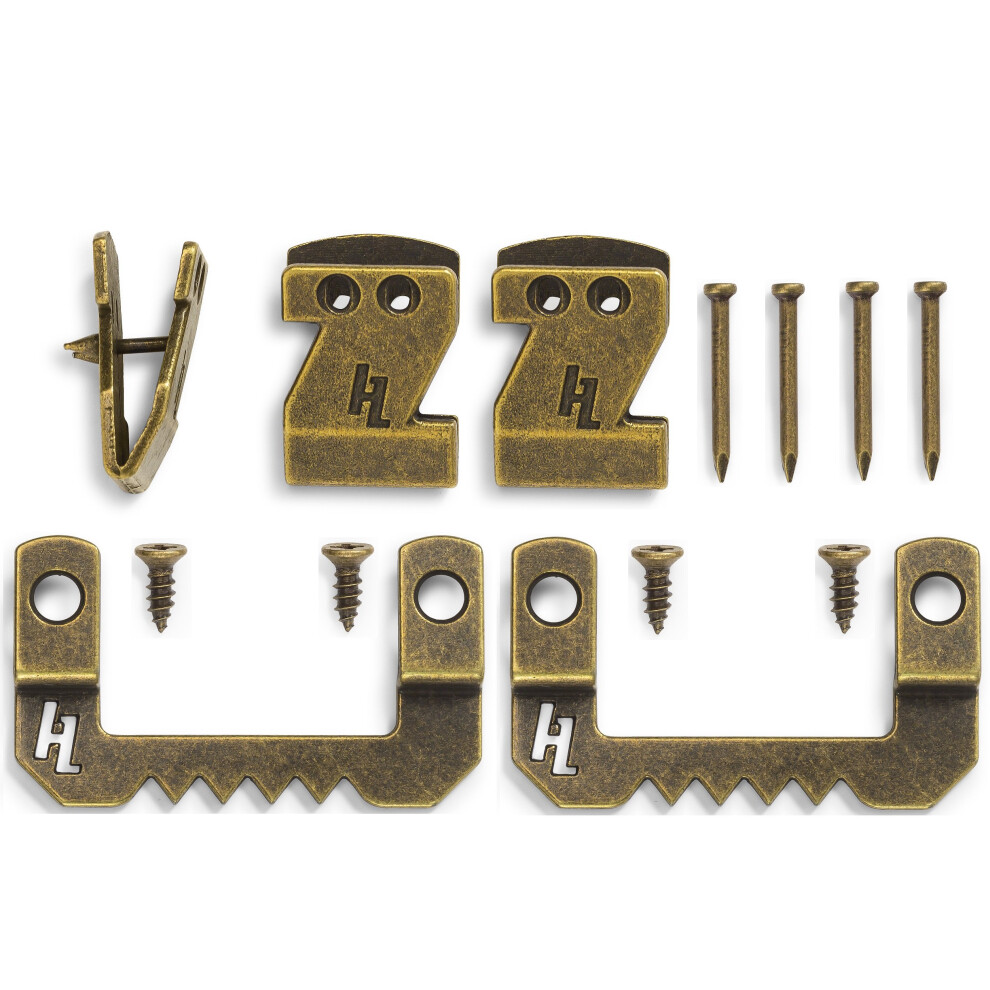 HangZ 34051 Flat Mount Canvas Sawtooth Picture Hanger Kit 15lb