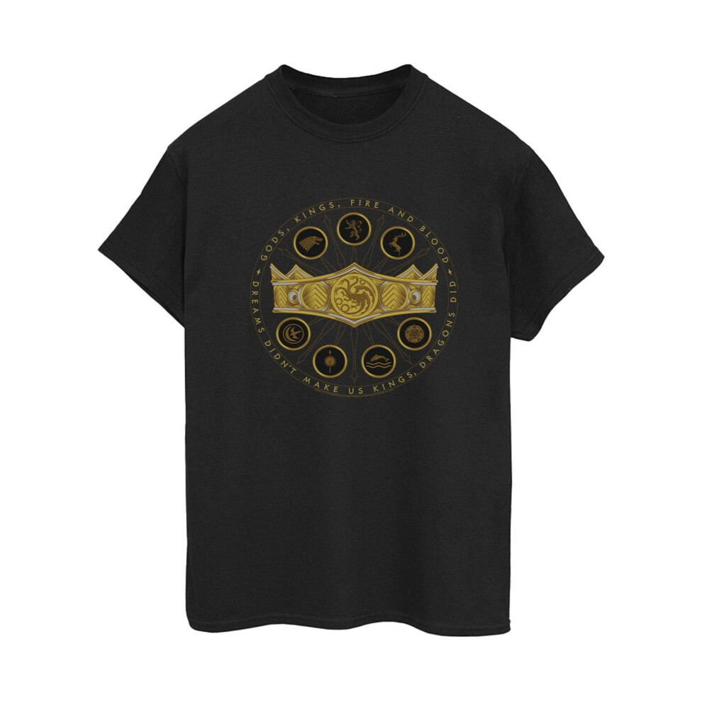 Gods Kings Fire And Blood Cotton Boyfriend T-Shirt