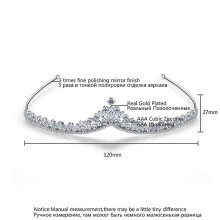 (Clear) Shinnig Bridal Wedding Tiara Clear Cz Crystal Hair Decoration Women Luxury Bride Cubic Zirconia Queen Diadem Crown