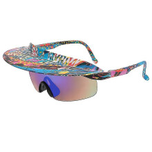 (color 7) Cycling Glasses Men And Women Fashion Hat Sunglasses Personalized Brim Sunglasses