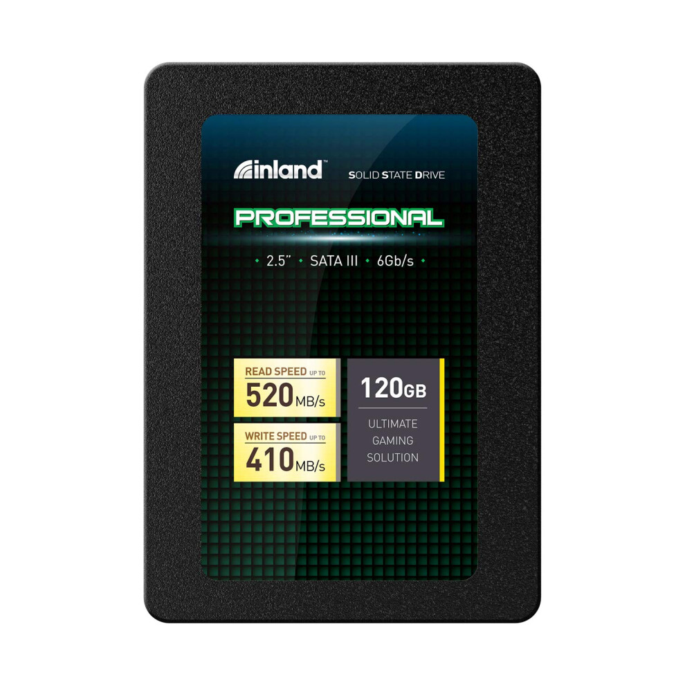 Inland Professional 120Gb Ssd 3D Nand Sata Iii 6Gb/S 2.5" 7Mm Internal Solid State Drive (120Gb) 618996723140