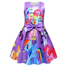 (picture color1, 140) Summer Princess My Little Pony Dresses For Girls Halloween Birthday Party Baby Cartoon Vestidos Dress Clothing