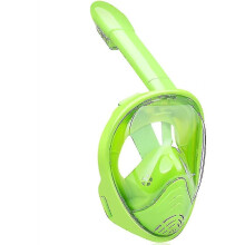 (green) Kids Snorkel Mask Full Face, 180 Degree Panoramic View Snorkeling Set