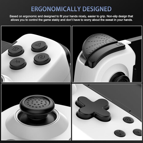 Mobile Game Controller for iPhone/iPad/Android/Samsung/Tablet/PC/Switch/PS3/PS4, Wireless Gamepad Joystick with Turbo/6-axis Gyro/Vibration 2