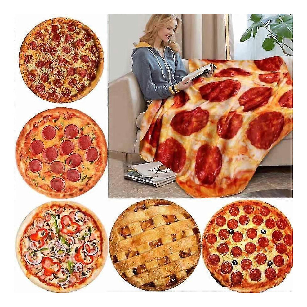 (Diameter 180cm, picture color4) Soft Warm Flannel Tortilla Pizza Blanket 200gsm Round Shape Lavash Wool Sofa Plaid Plush Bedspread Winter Throw Blank-image-OPC-PFVV52X-NEW