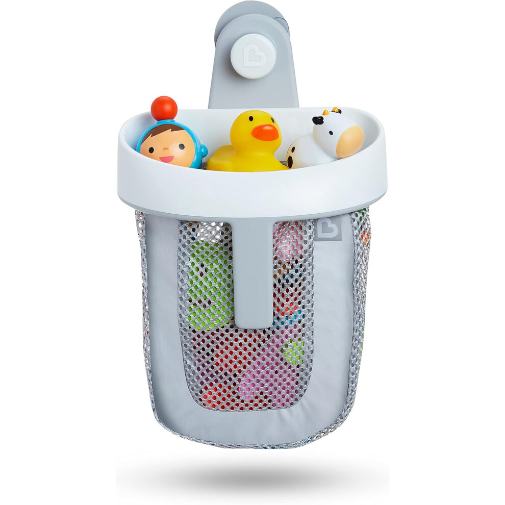 Munchkin Super Scoop Baby Bath Toy Storage Basket NetRemovable Wall Hanging Bath Tidy, Baby Bath Caddy & Bath Organiser Rack, Shower & Bath Toy Holder