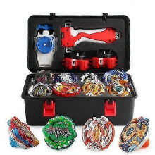12x Beyblade Burst Spinning Top Set Spinning Grip Launcher + Foam Storage Box