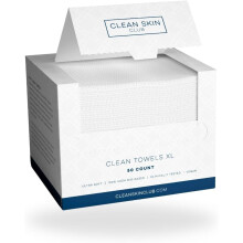Clean Skin Club Clean Towels XL, 100% USDA Biobased Face Towel, Disposable Face Towelette, Makeup Remover Dry Wipes