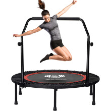 (48 Inch U Handle) Mini Fitness Trampoline Exercise Foldable U Handle