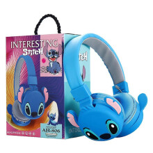 (Blue) Lilo & Stitch Cute Kids Boys Girls Foldable Wireless Headphones Ear Pads Headset