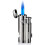 (Gray) Butane Torch Lighter With Punch Windproof Double Jet Lighters (grey) 1