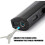 (Black) Triple Jet Flame Torch Lighter And Cutter Set, Built-in Punch And Holder Function, Refillable & Adjustable Windproof Butane Lighte 4