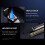 (Chrome) Torch Lighter Triple Jet Flame Refillable Butane Cigar Lighter Windproof Lighter With Cigar Punch Rest Holder 3