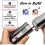 (Chrome) Torch Lighter Triple Jet Flame Refillable Butane Cigar Lighter Windproof Lighter With Cigar Punch Rest Holder 5