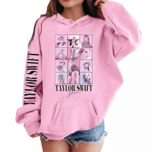 (12-13Years, Pink) Taylor Swift Girls Hooded Sweatshirt Tops Casual Long Sleeve Hoodies Loose Pullover Hoody