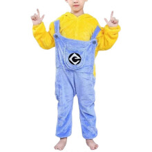 (2-3Years) Kids Minions Cartoon Animal Pajamas Sleepwear Party Soft Jumpsuit Pjs Costume Suit