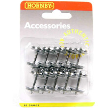 Hornby R8218 14.1mm Metal Disc Wheels - Spare Parts and Train Accessories for Hornby OO Gauge Model Railway Set
