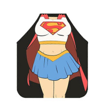 (Superwoman) Adults Mens Womens Novelty Cooking Chef Apron Party Dinner BBQ Kitchen Bib Dresses