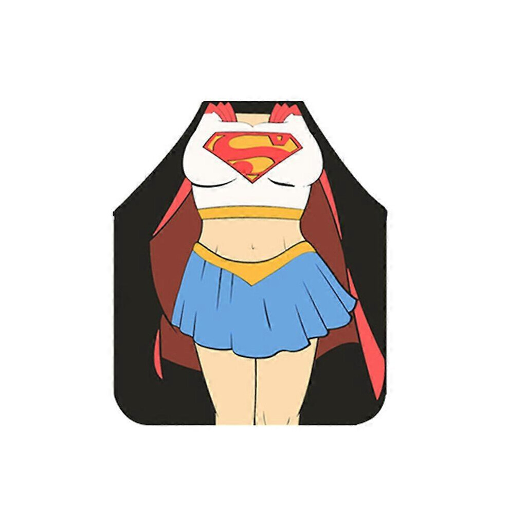 (Superwoman) Adults Mens Womens Novelty Cooking Chef Apron Party Dinner BBQ Kitchen Bib Dresses